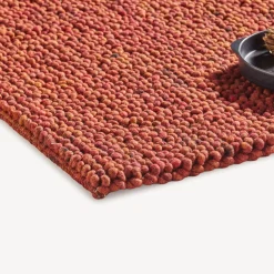 Wollteppich Skywalker 100% Schafschurwolle(braun/orange, 70 x 140 cm)