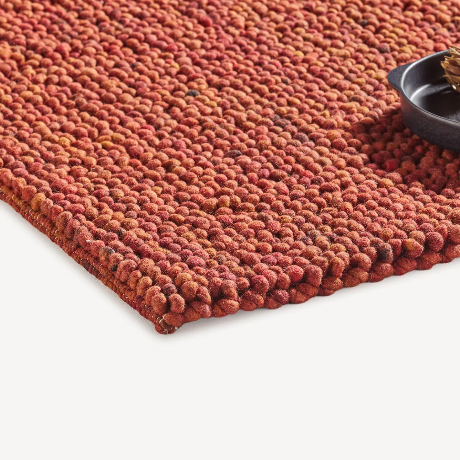 Wollteppich Skywalker 100% Schafschurwolle(braun/orange, 70 x 140 cm)
