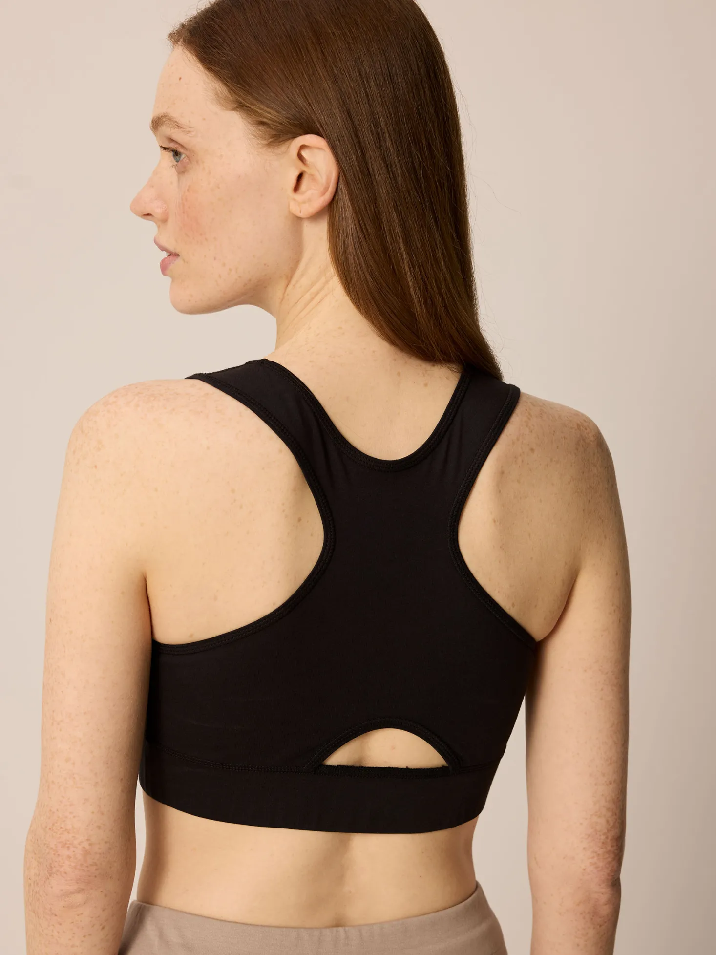 Yoga Bra aus Bio Baumwolle(schwarz, 38)