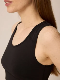 Yoga Bra aus Bio Baumwolle(schwarz, 38)