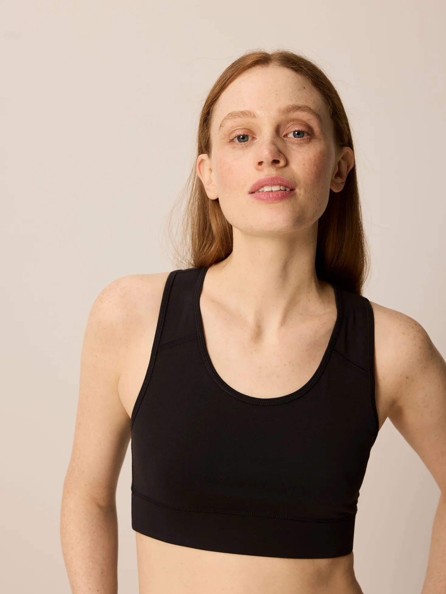 Yoga Bra aus Bio Baumwolle(schwarz, 38)