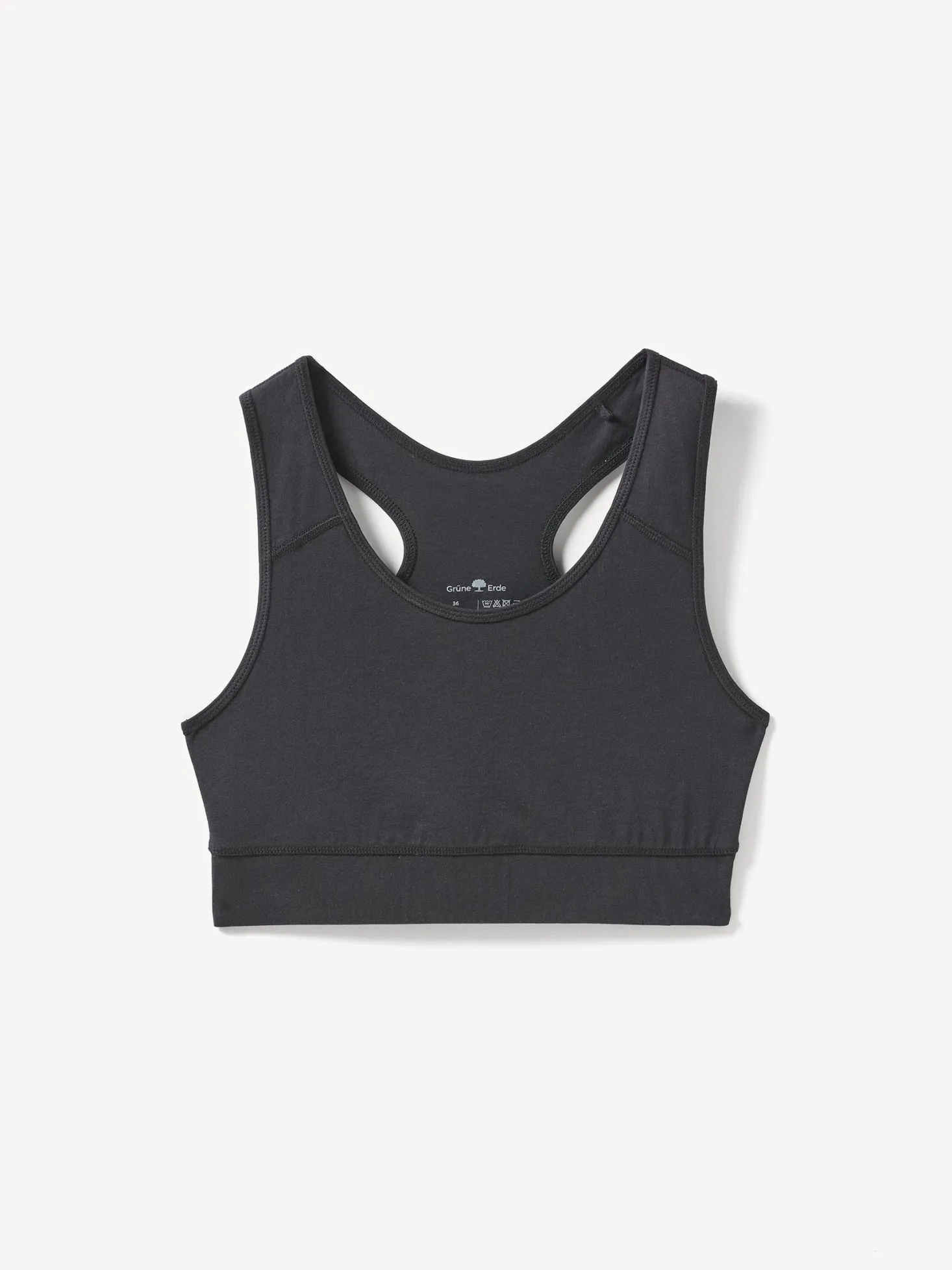 Yoga Bra aus Bio Baumwolle(schwarz, 38)
