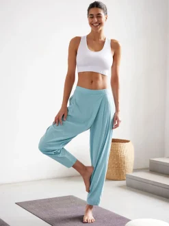 Yogahose aus Bio Baumwolle(aqua, XS)
