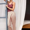 Yogahose aus Bio Baumwolle(camelie, XL)
