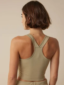 Yogatop aus Bio Baumwolle(light khaki, 42)