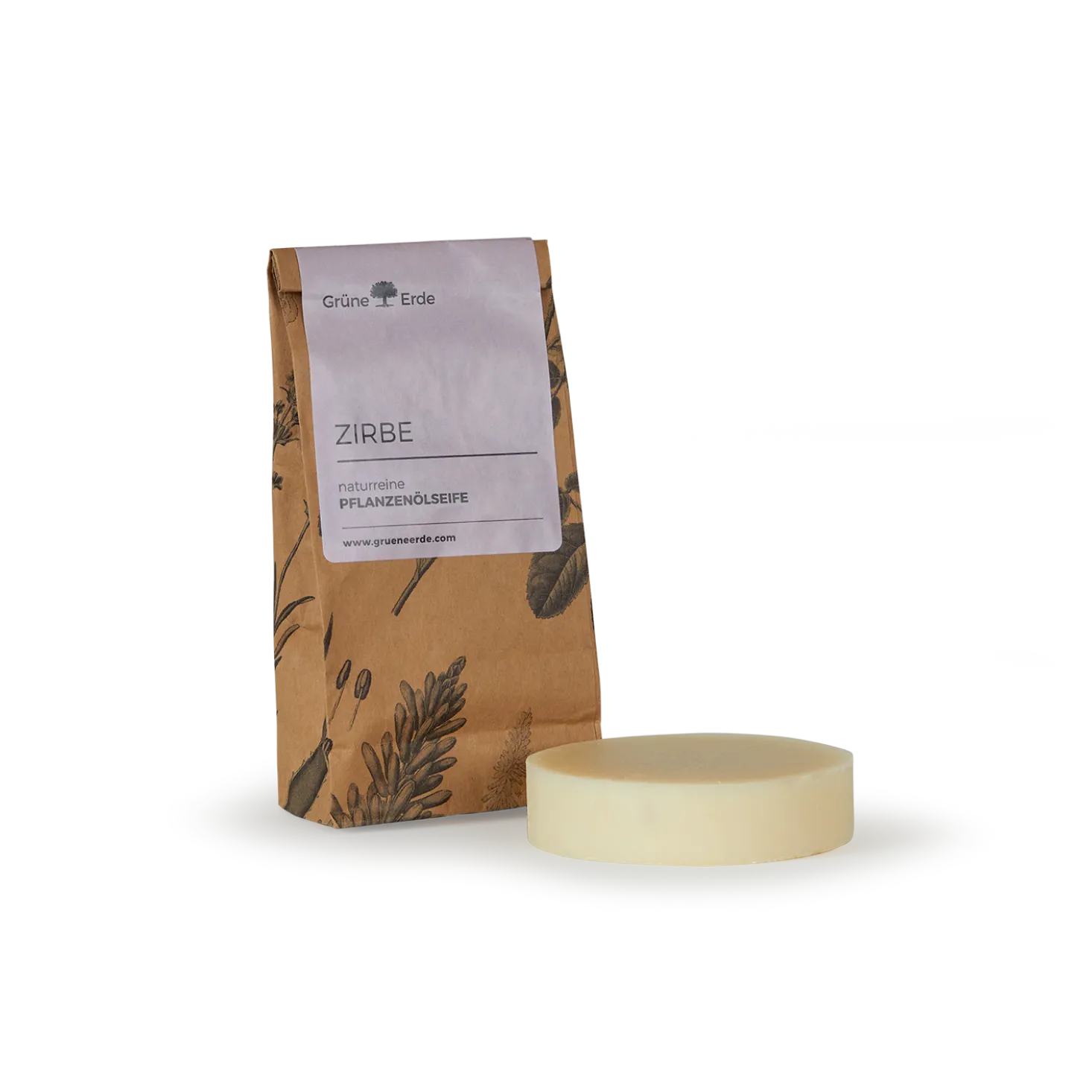 Zirbenaturreine Pflanzenölseife, 110 g