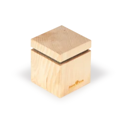 Zirbenduftspender mit Filz und Holzgewinde für Zirbenöl7 cm x 7 cm x 8,5 cm