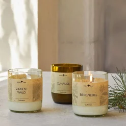 ZirbenwaldDuftkerze aus Rapswachs im recyclierten Glas, 325 ml