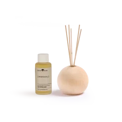 ZirbenwaldRaumduft Set mit Zirbenholzdiffuser, rund
