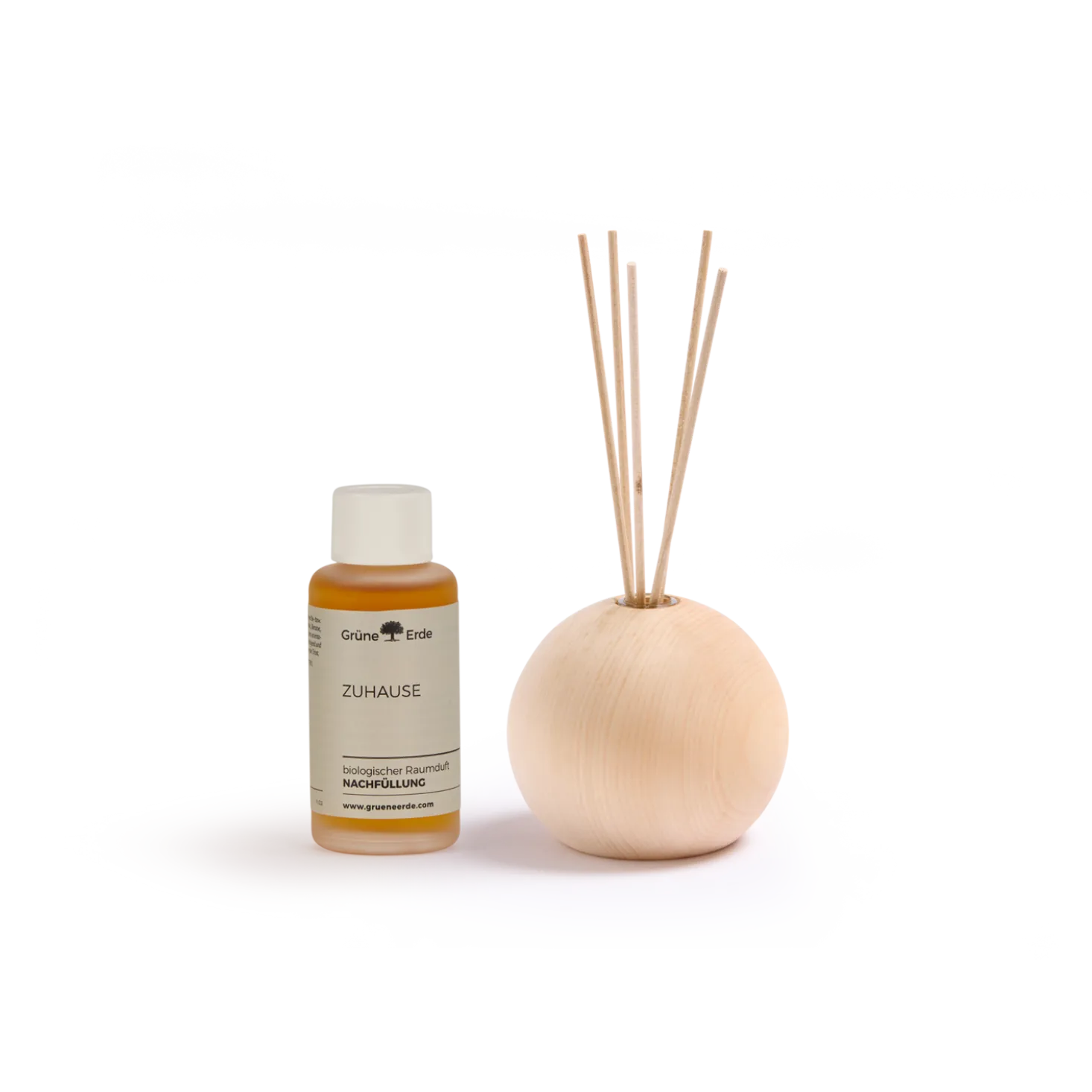 ZuhauseRaumduft Set mit Zirbenholzdiffuser, rund